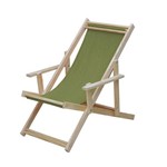 Assistência Técnica e Garantia do produto Cadeira Espreguiçadeira Dobrável Madeira Maciça Natural com Tecido Verde - Móveis Brasil