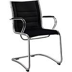 Assistência Técnica e Garantia do produto Cadeira Executiva 4150 Fixa Cromada/Corino Natural Preto - Recostare