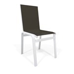 Assistência Técnica e Garantia do produto Cadeira Jantar Area Gourmet Alumínio Branco Tela Marrom