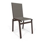Assistência Técnica e Garantia do produto Cadeira Jantar Area Gourmet Alumínio Marrom Tela Mescla