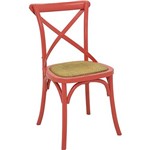 Assistência Técnica e Garantia do produto Cadeira Katrina Assento em Rattan Vermelha - Rivatti