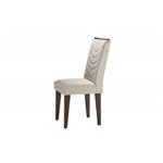 Assistência Técnica e Garantia do produto Cadeira Londrina 100% MDF (Kit com 2 Cadeiras) - Móveis Rufato - Café/Veludo Creme - Móveis Bom de Preço -