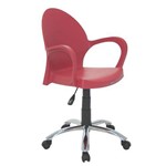 Assistência Técnica e Garantia do produto Cadeira Plastica com Bracos Grace Vermelha com Rodizio em Aco Inox