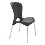 Assistência Técnica e Garantia do produto Cadeira Plastica Jolie Preta com Pernas de Aluminio Polidas