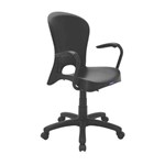 Assistência Técnica e Garantia do produto Cadeira Plastica Jolie Preta com Rodizio em Nylon e Braco de Aluminio Preto