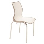 Assistência Técnica e Garantia do produto Cadeira Plastica Maja Bi-color Camurca e Branca com Pernas de Alumino Polidas