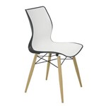 Assistência Técnica e Garantia do produto Cadeira Plastica Maja Bi-color Preta e Branca com Base 3-d