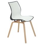 Assistência Técnica e Garantia do produto Cadeira Plastica Maja Bi-color Preta e Branca com Base de Madeira