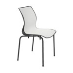 Assistência Técnica e Garantia do produto Cadeira Plastica Maja Bi-color Preta e Branca com Pernas de Aco Preta