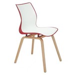 Assistência Técnica e Garantia do produto Cadeira Plastica Maja Bi-color Vermelha e Branca com Base de Madeira