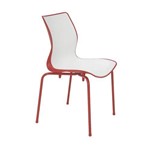 Assistência Técnica e Garantia do produto Cadeira Plastica Maja Bi-color Vermelha e Branca com Pernas de Aco Vermelha