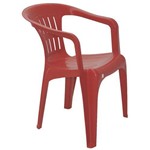 Assistência Técnica e Garantia do produto Cadeira Plastica Monobloco com Bracos Atalaia Vermelha