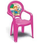 Assistência Técnica e Garantia do produto Cadeira Plastica Monobloco com Bracos Infantil Catty Rosa com Decoracao In Mold