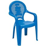 Assistência Técnica e Garantia do produto Cadeira Plastica Monobloco com Bracos Infantil Estampada Catty Azul