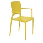 Assistência Técnica e Garantia do produto Cadeira Plastica Monobloco com Bracos Safira Amarela