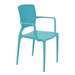 Assistência Técnica e Garantia do produto Cadeira Plastica Monobloco com Bracos Safira Azul