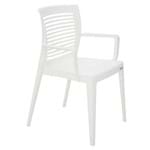 Assistência Técnica e Garantia do produto Cadeira Plastica Monobloco com Bracos Victoria Branca Encosto Vazado Horizontal