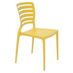 Assistência Técnica e Garantia do produto Cadeira Plastica Monobloco Sofia Amarela Encosto Vazado Horizontal