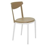 Assistência Técnica e Garantia do produto Cadeira Plastica Montavel Luna 2 Base Branca e Assento Caramelo