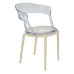 Assistência Técnica e Garantia do produto Cadeira Plastica Montavel Luna P Base Bege e Assento Transparente