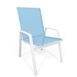 Assistência Técnica e Garantia do produto Cadeira Riviera Piscina Alumínio Branco Tela Azul Claro