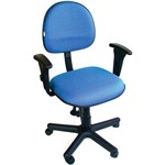 Assistência Técnica e Garantia do produto Cadeira Secretária com Braço Tecido Azul - Classic Home