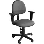 Assistência Técnica e Garantia do produto Cadeira Secretária com Braço Tecido Cinza/Preto - Classic Home