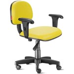 Assistência Técnica e Garantia do produto Cadeira Secretária com Braços Courvim Amarelo Cb15