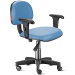Assistência Técnica e Garantia do produto Cadeira Secretária com Braços Courvim Azul Céu Cb15