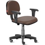 Assistência Técnica e Garantia do produto Cadeira Secretária com Braços Courvim Marrom Café Cb15
