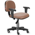 Assistência Técnica e Garantia do produto Cadeira Secretária com Braços Courvim Marrom Cb15