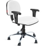 Assistência Técnica e Garantia do produto Cadeira Secretária Giratória com Braços Branco Cb16