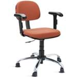 Assistência Técnica e Garantia do produto Cadeira Secretária Giratória com Braços Tecido Laranja Fosco Cb11