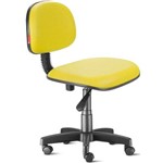 Assistência Técnica e Garantia do produto Cadeira Secretária Giratória com Encosto Courvim Amarelo Cb13
