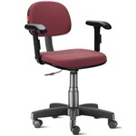 Assistência Técnica e Garantia do produto Cadeira Secretária Giratória Tecido com Braços Bordô Cb12