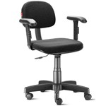 Assistência Técnica e Garantia do produto Cadeira Secretária Giratória Tecido com Braços Preto Cb12
