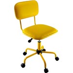 Assistência Técnica e Garantia do produto Cadeira Secretária Laminada Color Pistão à Gás Corano Amarelo - At.home