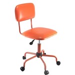 Assistência Técnica e Garantia do produto Cadeira Secretária Laminada Color Pistão à Gás Corano Laranja - At.home