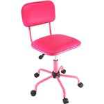 Assistência Técnica e Garantia do produto Cadeira Secretária Laminada Color Pistão à Gás Corano Rosa - At.home