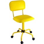 Assistência Técnica e Garantia do produto Cadeira Secretária Laminada Color Pistão Fixo Corano Amarelo - At.home
