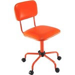 Assistência Técnica e Garantia do produto Cadeira Secretária Laminada Color Pistão Fixo Corano Laranja - At.home