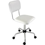 Assistência Técnica e Garantia do produto Cadeira Secretária Laminada Color Pistão Fixo Corano Prata e Branco - At.home