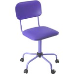 Assistência Técnica e Garantia do produto Cadeira Secretária Laminada Color Pistão Fixo Corano Roxo - At.home