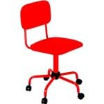 Assistência Técnica e Garantia do produto Cadeira Secretária Laminada Color Pistão Fixo Corano Vermelho - At.home