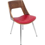 Assistência Técnica e Garantia do produto Cadeira Walnut Vergada Vermelha - Fullway