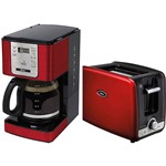 Assistência Técnica e Garantia do produto Cafeteira Flavor Programável + Torradeira Square Vermelha Oster - 220V