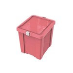 Assistência Técnica e Garantia do produto Caixa Organizadora com Tampa em Plastico Laundry 42litros Rosa Claro