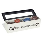 Assistência Técnica e Garantia do produto Caixa Porta Cápsulas de Café - Organizador de Aço Decorativo - Café para Acordar, Lembrar e Compartilhar da Marca Geguton