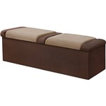 Assistência Técnica e Garantia do produto Calçadeira Casal Duquesa Nobuck Marrom Taupe/Chocolate - Simbal