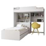 Assistência Técnica e Garantia do produto Cama Alta com Módulo Office New com Cama Juvenil + Cama Auxiliar Branco